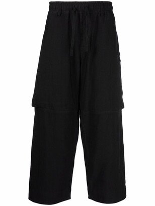 Cropped Drawstring-Waist Trousers