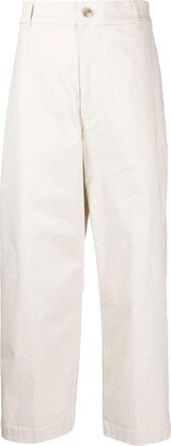 Straight-Leg Cropped Trousers-BL