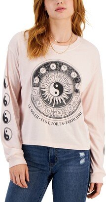 Juniors' Yin Yang Long-Sleeve T-Shirt