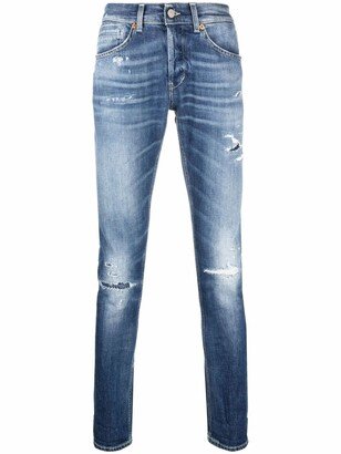 Distressed Skinny Jeans-AT