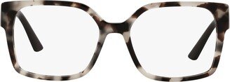 Prada Eyewear Pr 10wv Talc Tortoise Glasses