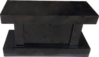 Cremation Headstone Bench. Black Granite - Custom Engraving Available - Ships Free To Qualifying Locations