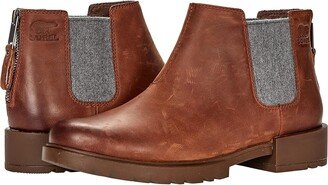 Emelie II Chelsea Heel Zip (Dark Amber/Tobacco) Women's Shoes