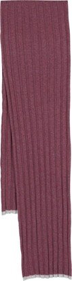Ribbed-Knit Cashmere Scarf-AC