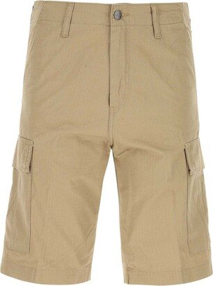 Logo-Patch Knee-Length Cargo Shorts-AA