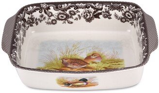 Woodland Bird Rectangular Handled Dish