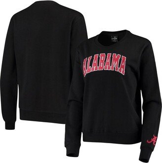 Women's Black Alabama Crimson Tide Campanile Pullover Sweatshirt