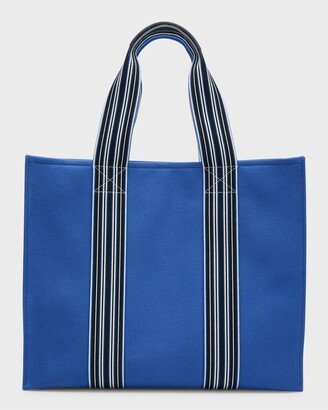 The Suitcase Stripe Medium Canvas Tote Bag