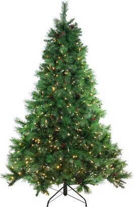 Northlight 6.5' Prelit Artificial Christmas Tree Full Denali Mixed Pine - Multi-Color LED Lights