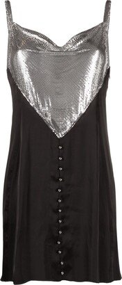 Rabanne Mesh-Panel Slip Minidress