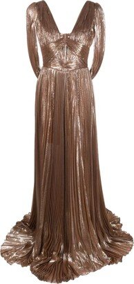 Iris Serban Lara pleated silk dress