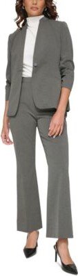 Petite Pinstripe One Button Jacket Pinstripe Modern Fit Pant Created For Macys