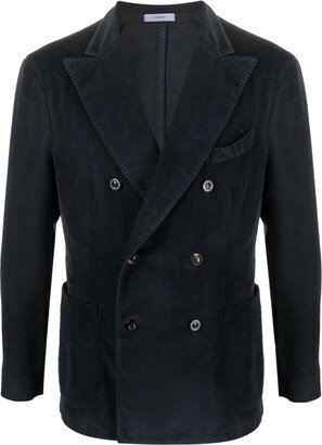 Peak-Lapel Double-Breasted Blazer-AD