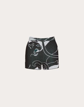 SHORTS IN PANTHER JACQUARD LUREX