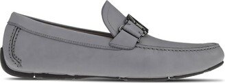 SF-buckle round-toe loafers