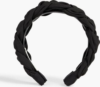 Lorelei braided silk-faille headband