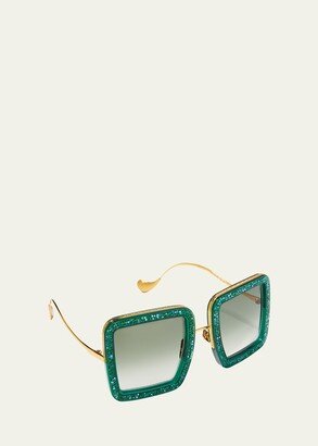 Beaming Sky Swarovski Square Acetate Sunglasses