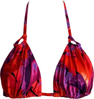 We are We Wear Palm Print Melissa Triangle Bikini Top