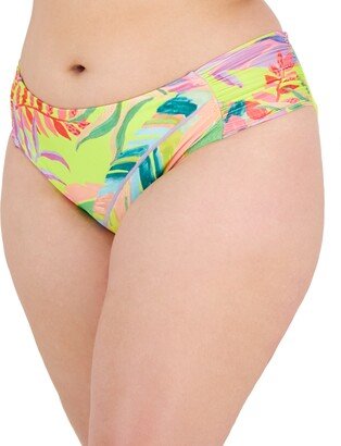 Plus Size Costa Bella Side-Shirred Hipster Bikini Bottoms