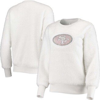 Touch Women's White San Francisco 49ers Milestone Tracker Pullover Sweatshirt