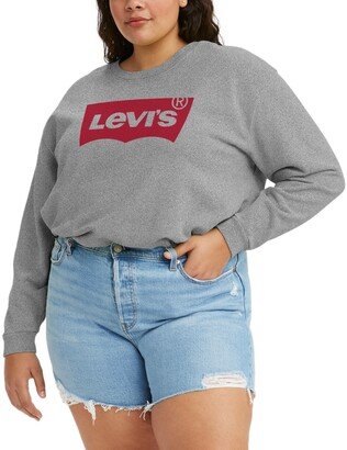 Trendy Plus Size Logo Sweatshirt