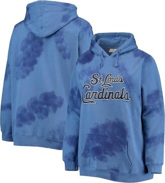 Women's Navy St. Louis Cardinals Plus Size Cloud Pullover Hoodie