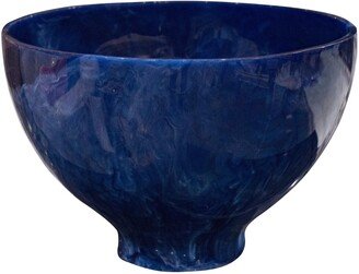 A and B Home A&B Home 14-inch Blue Marble of Pearl Round Decorative Bowl