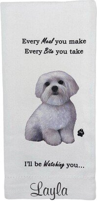 Maltese - Personalized, Every Meal You Make, Bite Take Dog Kitchen Towel, Dish Flour Sack Towel