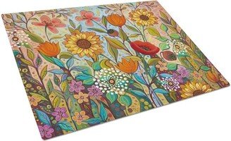 PPD3017LCB Joy In The Morning Flowers Glass Cutting Board