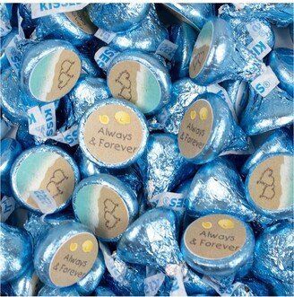 Just Candy 100 Pcs Wedding Candy Hershey's Kisses Milk Chocolate (1lb, Approx. 100 Pcs) - Beach