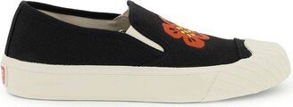 Kenzoschool Flower Embroidered Slip-On Sneakers