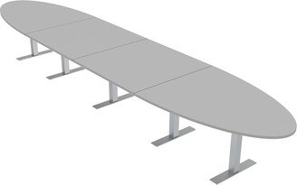 Skutchi Designs, Inc. 18 Person Modular Oval Conference Table With Metal T Bases Power Units