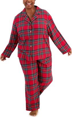 Matching Family Pajamas Plus Size Brinkley Cotton Plaid Pajamas Set, Created for Macy's