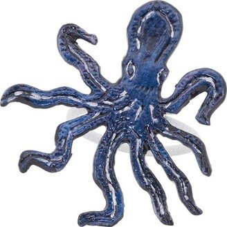 Saro Lifestyle Octopus Napkin Ring, Navy Blue (Set of 4)