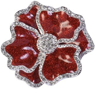 Nomi K Sparkles Flower 4-Piece Napkin Ring Set