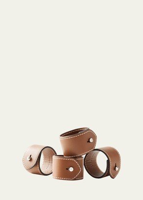 Wyatt Leather Napkin Rings, Set of 4-AA