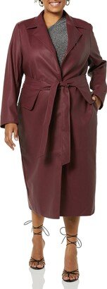 TEREA Women's Everlee Vegan Leather Belted Coat