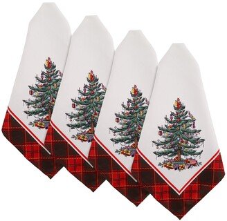 Christams Tree Tartan Multicolored 4pc Napkins