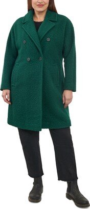 Women's Plus Size Double-Breasted Boucle Walker Coat, Created for Macy's