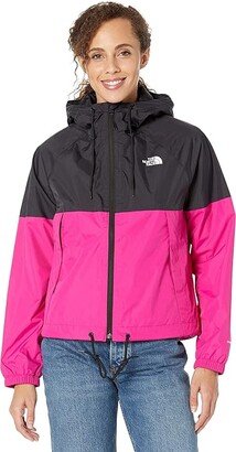 Antora Rain Hoodie (TNF Black/Fuchsia Pink) Women's Clothing