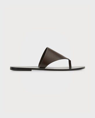 Avery Leather Flat Thong Sandals