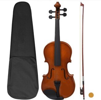 Violin with Bow Violin Outfit with Chin Rest Carrying Bag 4/4 Full Size - 4/4 23.2