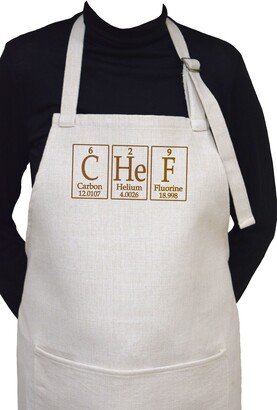 Chef Apron Spelled Using Periodic Table Of Elements Symbols - Adjustable Neck With Large Front Pocket