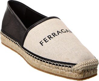 Collapsible Canvas & Leather Espadrille