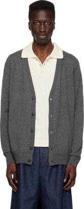 Gray Y-Neck Cardigan