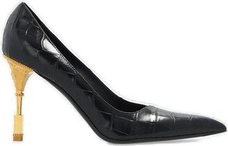 Embossed Pointed-Toe Pumps