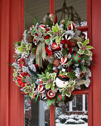 Jolly Holiday Snowman Wreath
