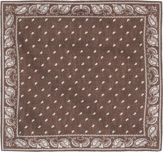 Paisley-Print Cotton-Wool Bandana