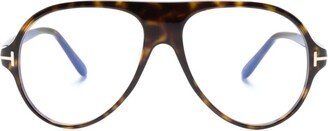 FT5012B tortoiseshell pilot-frame glasses