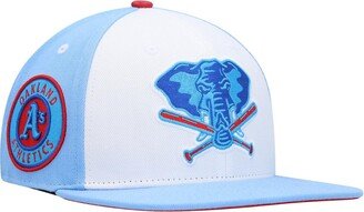 Men's Pro Standard White, Light Blue Oakland Athletics Blue Raspberry Ice Cream Drip Snapback Hat - White, Light Blue